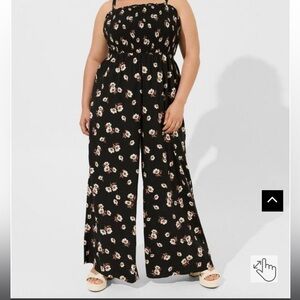 Torrid Celia Black Floral Jumpsuit, 2 (18/20)